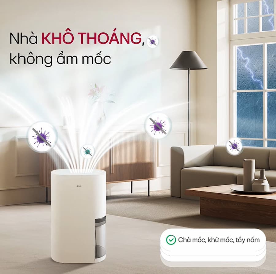 Máy hút ẩm LG 40L DD23GMWE1 Dual Inverter Mojave