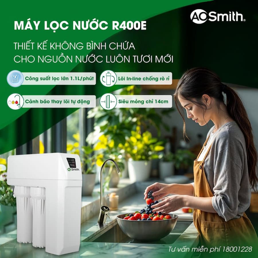 Máy Lọc Nước AO Smith R400E Có Tốt Không? Đánh Giá Chi Tiết