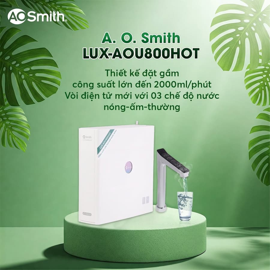 Máy lọc nước A. O. Smith ROSS™ LUX-AOU800HOT