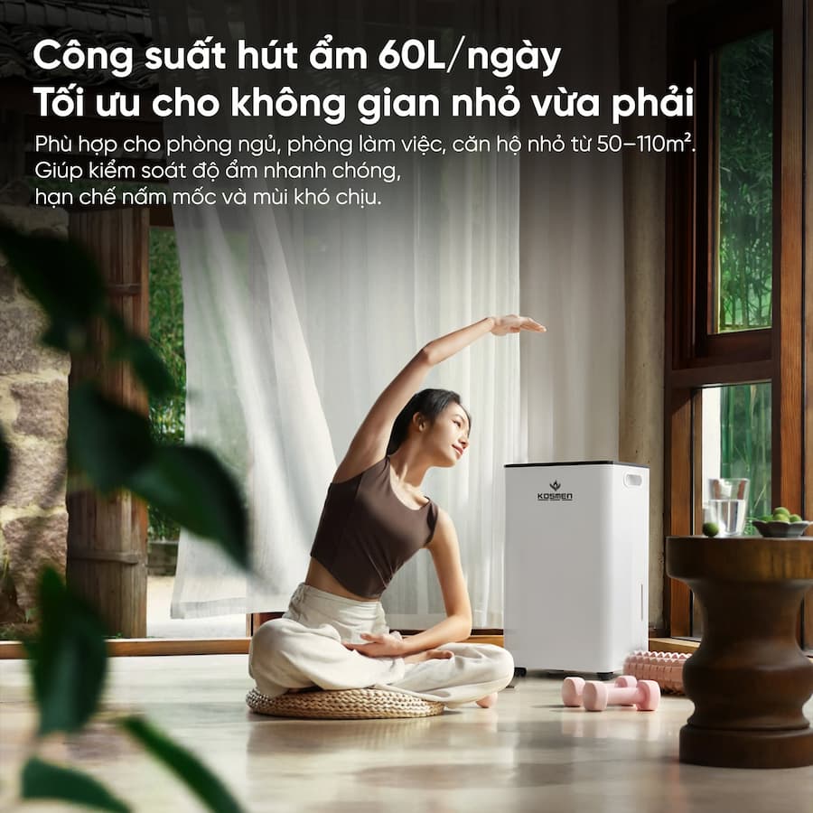 Tại sao chọn đúng công suất máy hút ẩm Kosmen lại quan trọng?