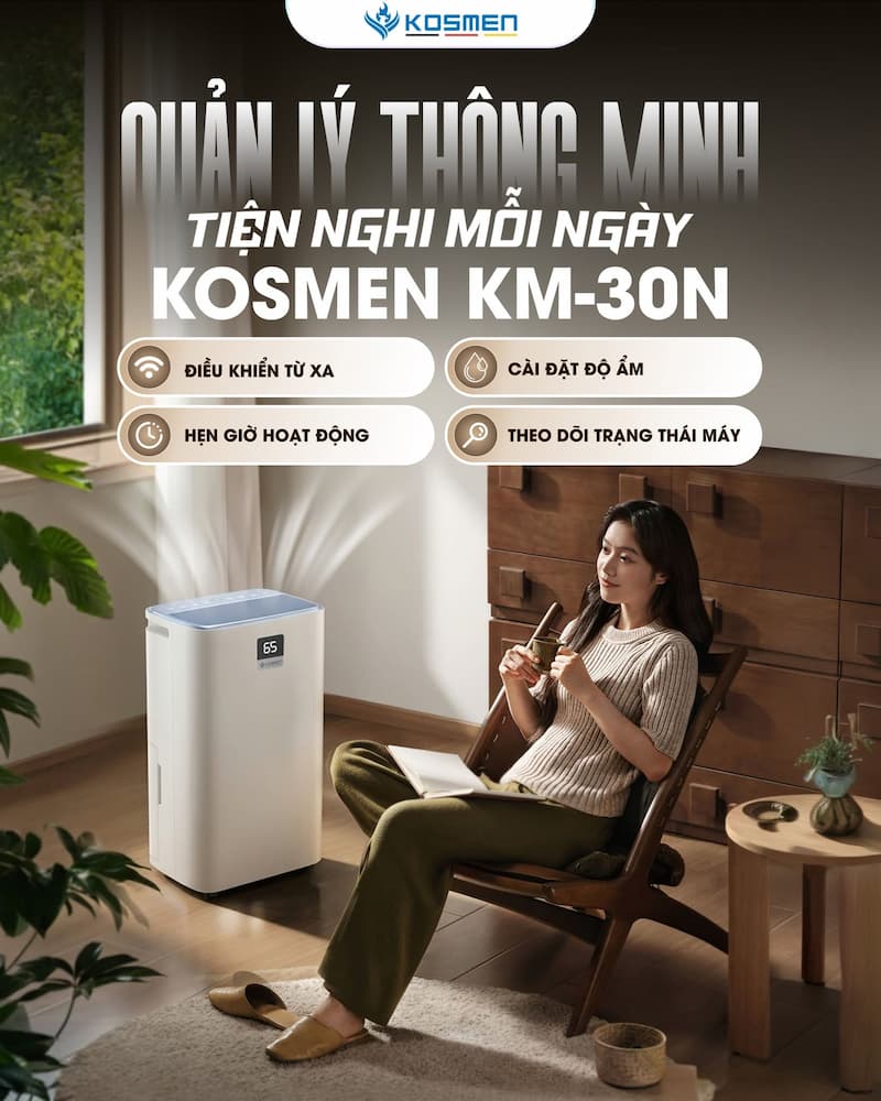 Review máy hút ẩm Kosmen: Hiệu suất Hút ẩm (Đạt 9/10)