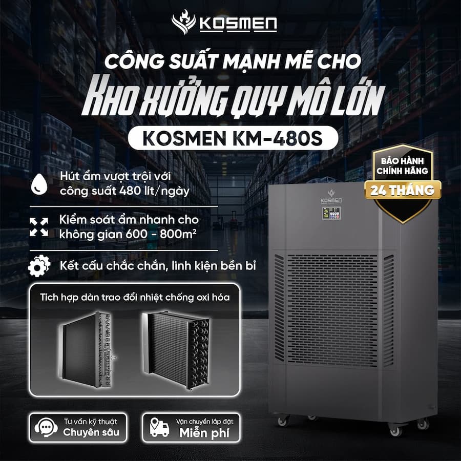 Ứng Dụng Của Máy Hút Ẩm Công Nghiệp Kosmen Trong Sản Xuất Và Bảo Quản