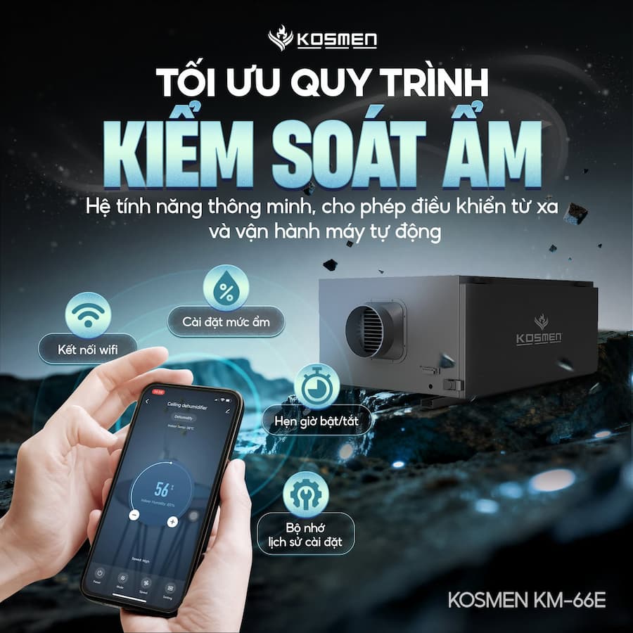 Công dụng chính của máy hút ẩm công nghiệp Kosmen