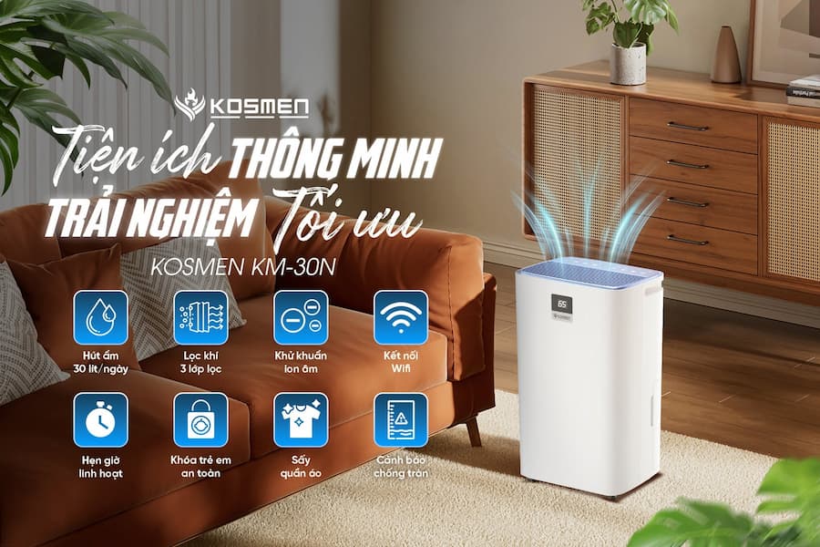 Hướng Dẫn Vận Hành Chi Tiết Máy Hút Ẩm Dân Dụng Kosmen