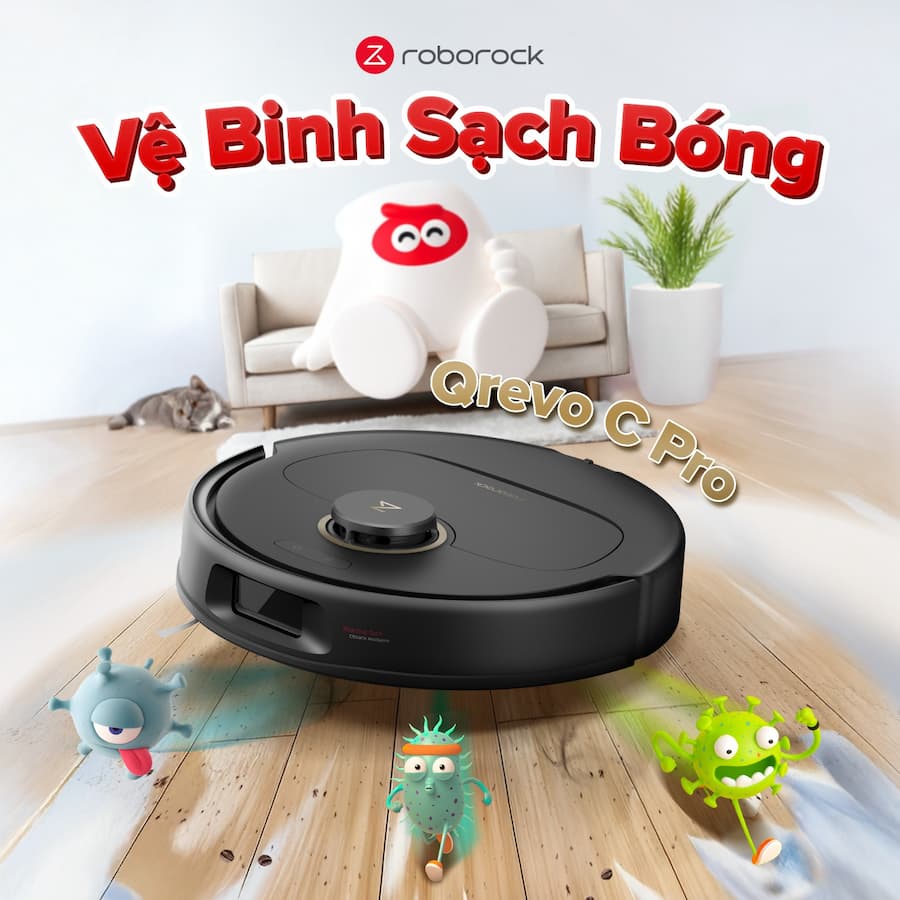 Hướng dẫn sử dụng chi tiết Robot hút bụi Roborock Qrevo C Pro