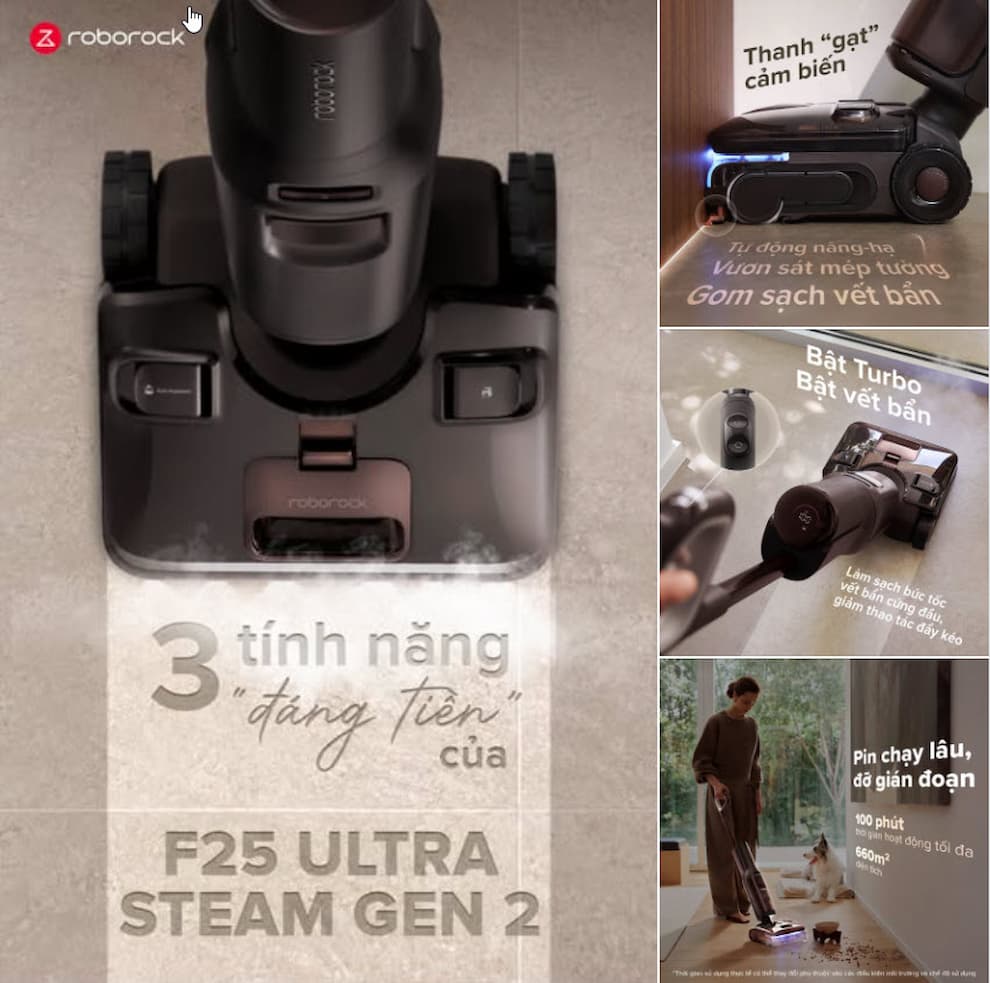 F25 ULTRA STEAM GEN 2: 3 TÍNH NĂNG 