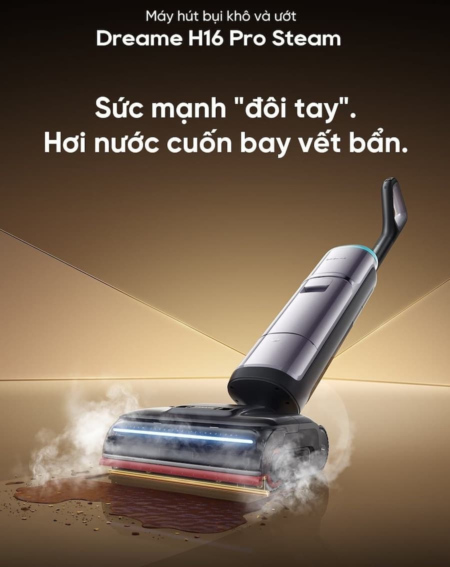 Máy hút bụi lau sàn Dreame H16 Pro Steam