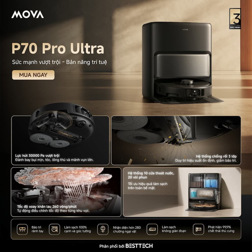 💡 Tóm lại: Mova và Roborock, thương hiệu máy hút bụi robot nào phù hợp với bạn?