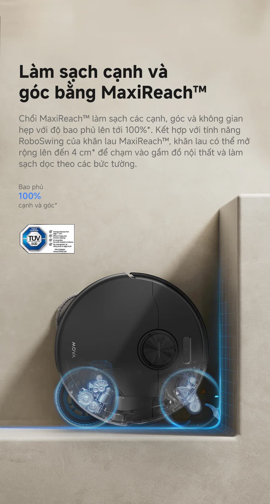 Các công nghệ đột phá Robot hút bụi Mova P70 Pro Ultra