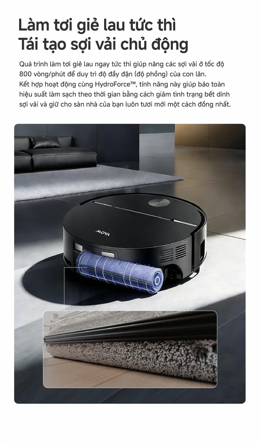 Các Điểm Nổi Bật Cốt Lõi Trên MOVA Z70 Ultra Roller
