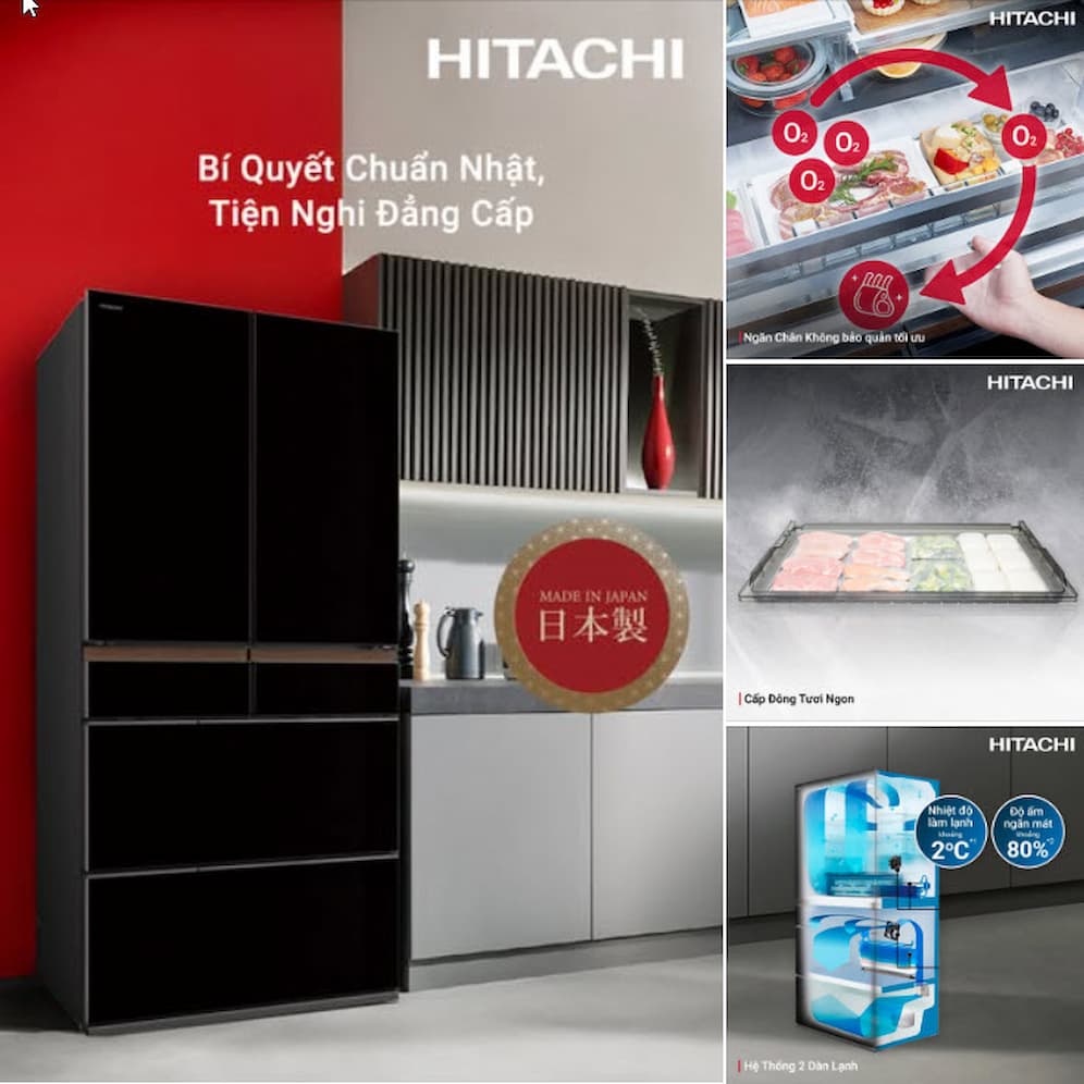 Công nghệ nổi bật tủ lạnh Hitachi