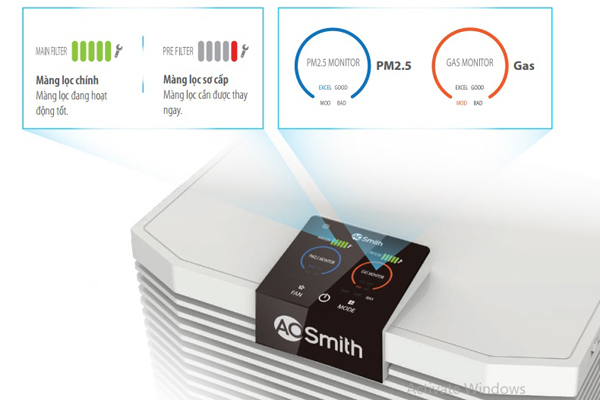 đèn báo thay bộ lọc không khí