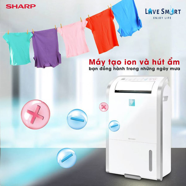 Máy hút ẩm Sharp DW-D20A-W thương hiệu Nhật Bản cao cấp