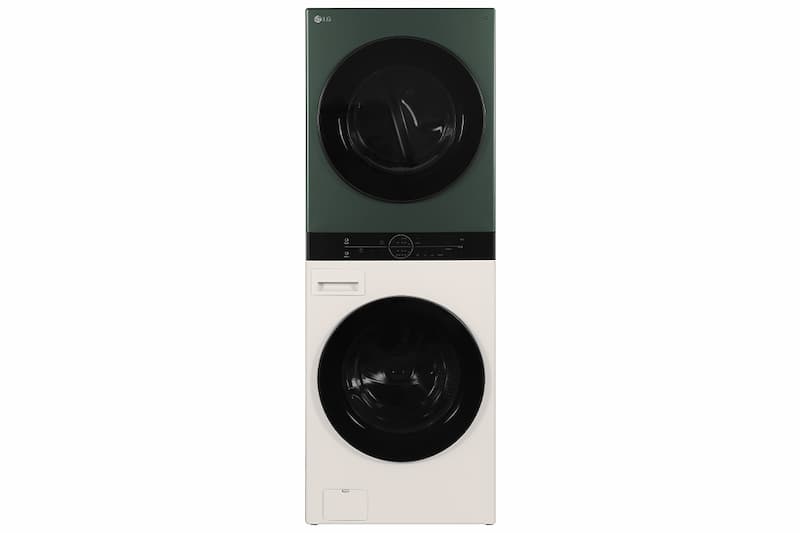 Tháp giặt sấy LG WashTower™ Giặt 25kg/Sấy 17kg xanh/be - WT2517NHEG